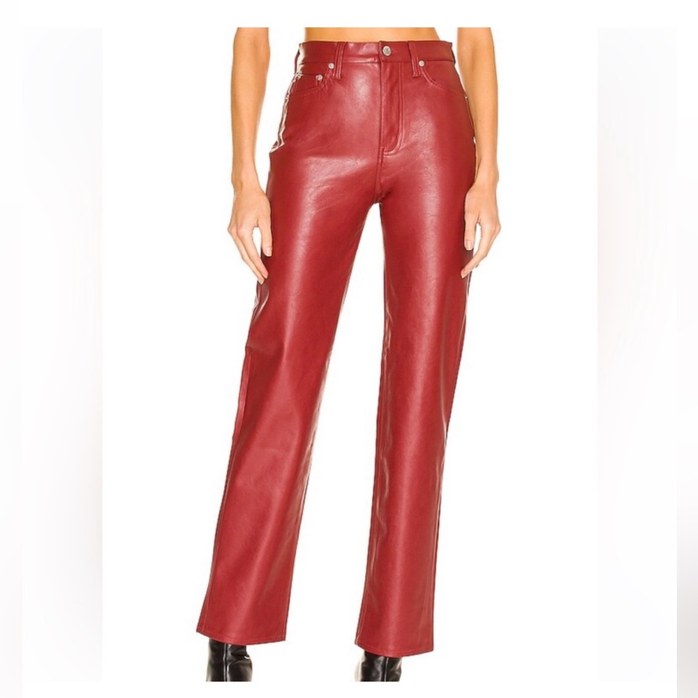 Pistola Cassie Super High Rise Straight Pant in Carmine, size 29